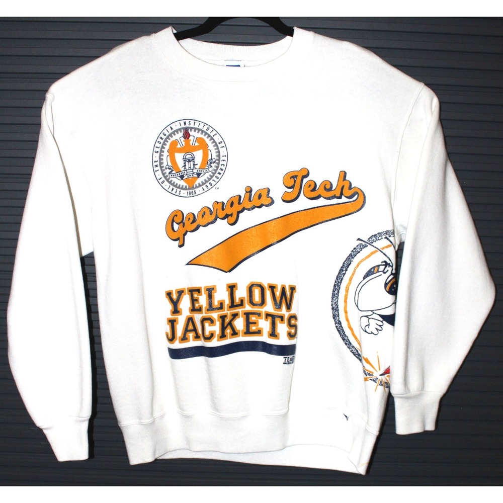 VTG Georgia Tech Yellow Jackets Russell Athletic Sweatshirt Mens XL Team Issue